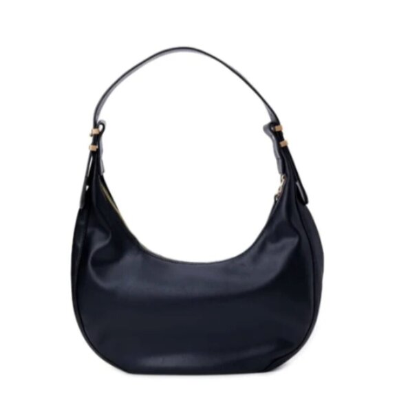 Time and Tru Farah Hobo Shoulder Strap Handbag Black With Metal Accents #37R - Picture 3 of 9